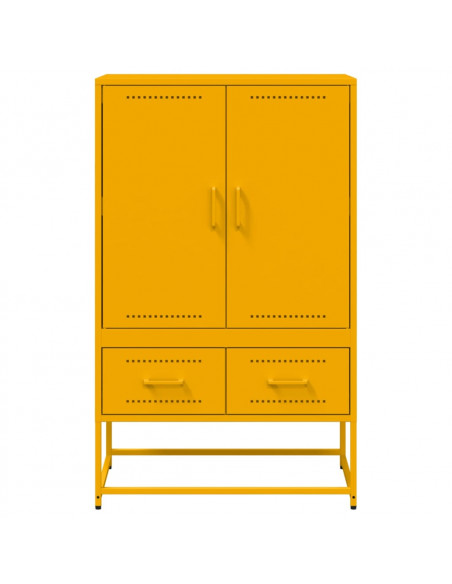 Credenza Giallo Senape 68x39x111,5 Acciaio Laminato Freddo
