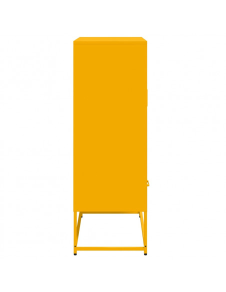 Credenza Giallo Senape 68x39x111,5 Acciaio Laminato Freddo