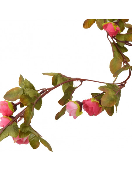 Ghirlande Fiori Artificiali 6 pz Rosato 215cm