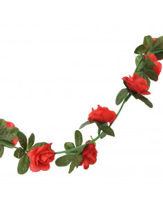Ghirlande Fiori Artificiali 6 pz Rosso 240cm 2