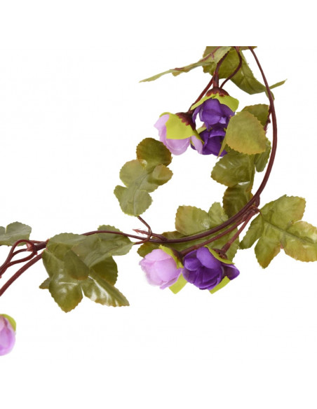 Ghirlande Fiori Artificiali 6 pz Viola Chiaro 215cm