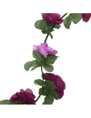 Ghirlande Fiori Artificiali 6 pz Viola Chiaro Primaverile 250cm