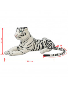 Giocattolo in Peluche Tigre Bianca XXL