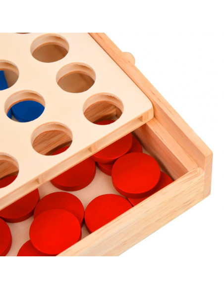 Gioco da Tavolo Forza 4 24x15x4 cm in Legno Massello