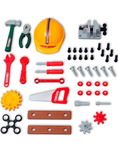 Gioco per Bambini Banco da Lavoro con Attrezzi Verde e Grigio