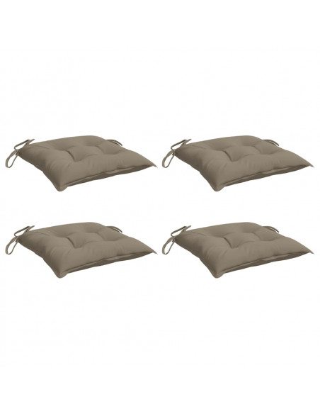 Cuscini per Pallet 4 pz Tortora 50x50x7 cm Tessuto Oxford