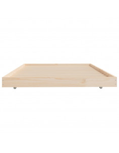 Giroletto senza Materasso 90x200 cm in Legno Massello di Pino 2