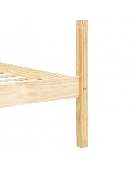 Giroletto a Baldacchino in Legno Massello di Pino 90x200 cm