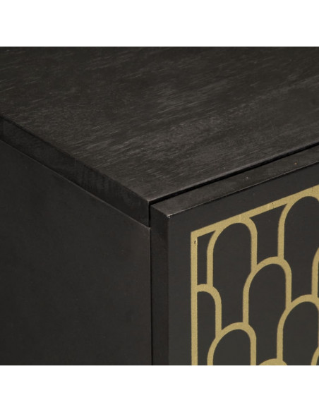 Credenze 3 pz 60x33x75 cm in Legno Massello di Mango