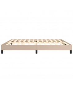 Struttura Letto a Rete a Molle Cappuccino 200x200 cm in Similpelle 2