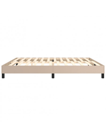 Struttura Letto a Rete a Molle Cappuccino 200x200 cm in Similpelle