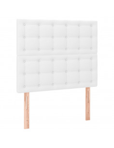 Giroletto a Molle con Materasso Bianco 100x200 cm in Similpelle