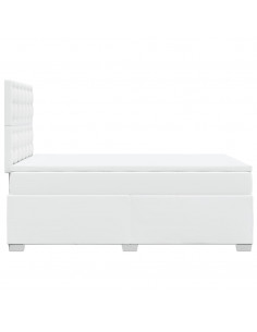 Giroletto a Molle con Materasso Bianco 120x190 cm in Similpelle