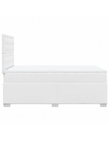 Giroletto a Molle con Materasso Bianco 120x200 cm in Similpelle