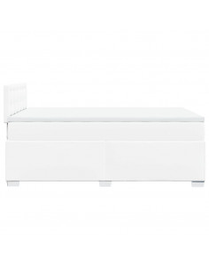 Giroletto a Molle con Materasso Bianco 120x200 cm in Similpelle 2