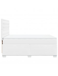 Giroletto a Molle con Materasso Bianco 140x200 cm in Similpelle 2