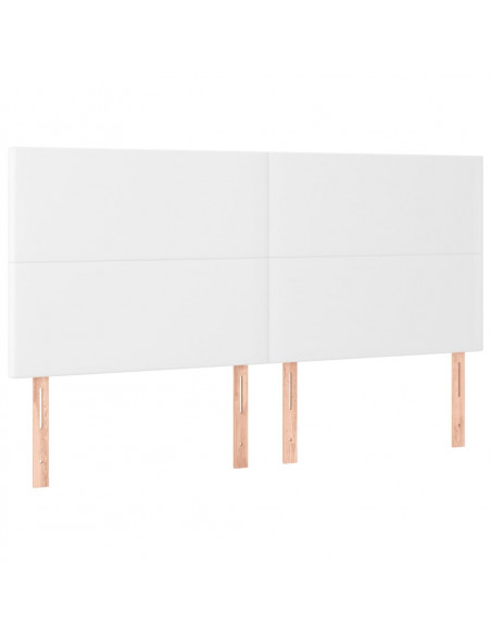 Giroletto a Molle con Materasso Bianco 160x200 cm in Similpelle