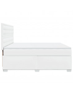 Giroletto a Molle con Materasso Bianco 180x200 cm in Similpelle 2