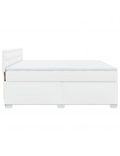 Giroletto a Molle con Materasso Bianco 180x200 cm in Similpelle 2