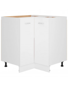 Armadio Angolare Bianco 75,5x75,5x80,5 cm in Legno Multistrato 2
