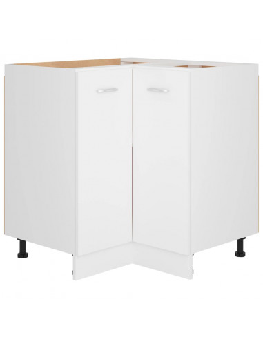 Armadio Angolare Bianco 75,5x75,5x80,5 cm in Legno Multistrato