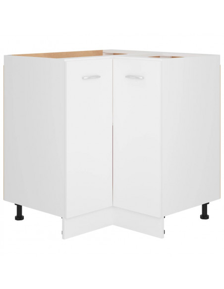 Armadio Angolare Bianco 75,5x75,5x80,5 cm in Legno Multistrato