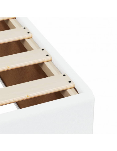 Giroletto a Molle con Materasso Bianco 90x200 cm in Similpelle