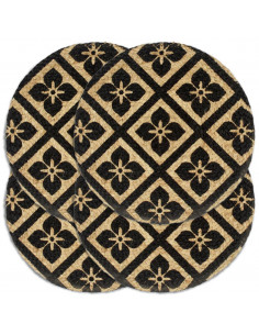 Tovagliette 4 pz Nero 38cm Rotonde in Juta 2