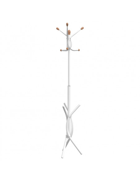 Appendiabiti Bianco 176 cm in Ferro Verniciato a Polvere