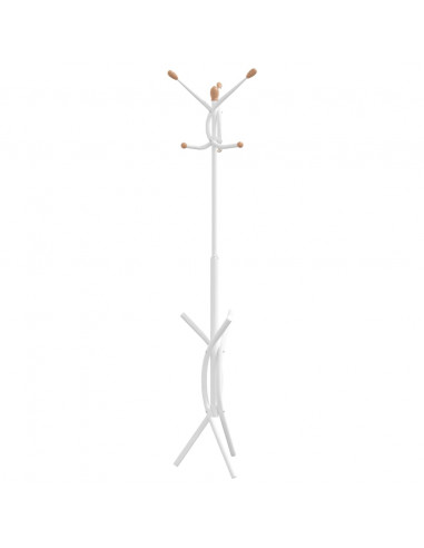 Appendiabiti Bianco 176 cm in Ferro Verniciato a Polvere