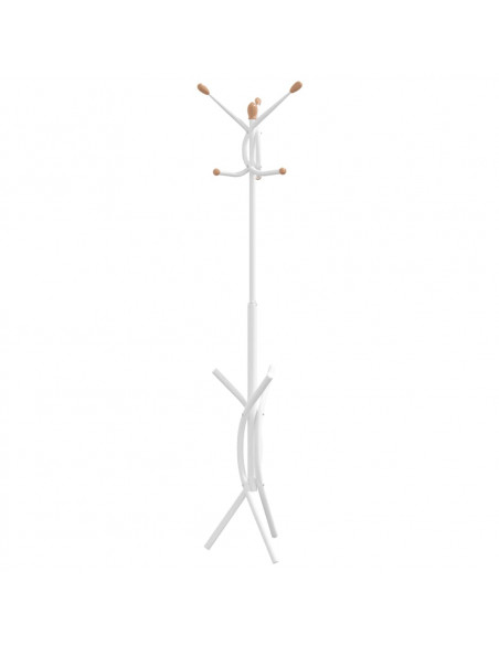 Appendiabiti Bianco 176 cm in Ferro Verniciato a Polvere