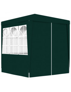 Gazebo Professionale con Pareti 2,5x2,5 m Verde 90 g/m²