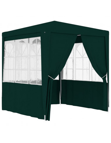 Gazebo Professionale con Pareti 2,5x2,5 m Verde 90 g/m²
