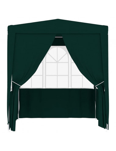 Gazebo Professionale con Pareti 2,5x2,5 m Verde 90 g/m²