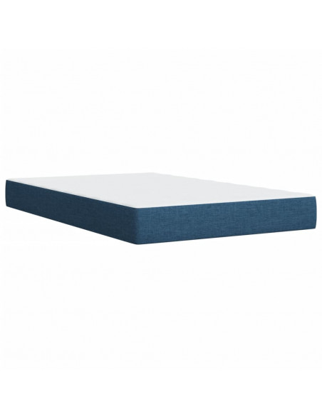 Giroletto a Molle con Materasso Blu 120x200 cm in Tessuto