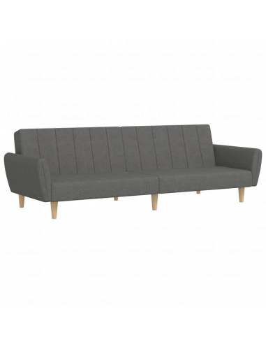 Divano Letto a 2 Posti Grigio Chiaro in Tessuto