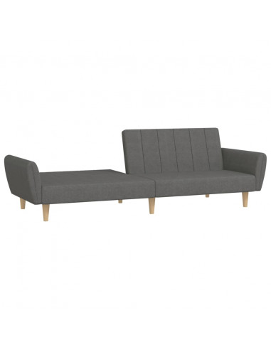 Divano Letto a 2 Posti Grigio Chiaro in Tessuto