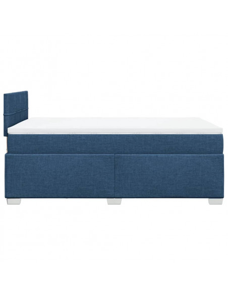 Giroletto a Molle con Materasso Blu 120x200 cm in Tessuto