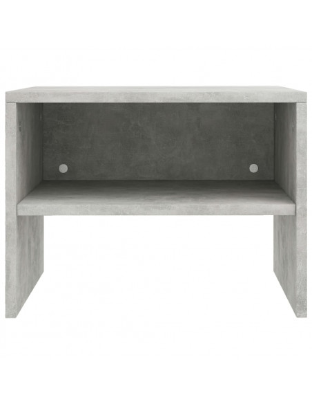Comodino Grigio Cemento 40x30x30 cm in Legno Multistrato