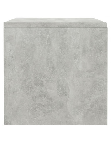 Comodino Grigio Cemento 40x30x30 cm in Legno Multistrato
