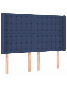 Giroletto a Molle con Materasso Blu 140x190 cm in Tessuto 2