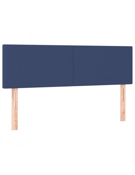 Giroletto a Molle con Materasso Blu 140x190 cm in Tessuto