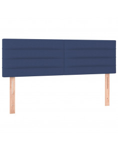 Giroletto a Molle con Materasso Blu 140x200 cm in Tessuto 2