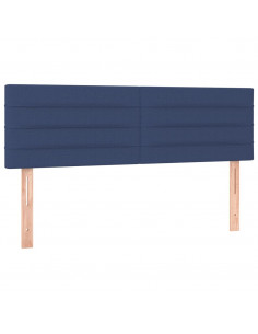 Giroletto a Molle con Materasso Blu 140x200 cm in Tessuto 2