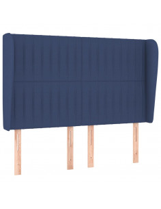 Giroletto a Molle con Materasso Blu 140x200 cm in Tessuto