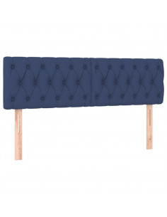 Giroletto a Molle con Materasso Blu 140x200 cm in Tessuto