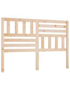 Testiera per Letto 126x4x100 cm in Legno Massello di Pino 2