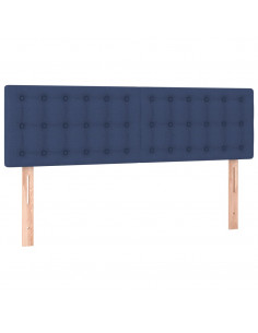 Giroletto a Molle con Materasso Blu 140x200 cm in Tessuto 2