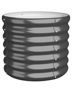 Vaso Giardino Acciaio Verniciato a Polvere 40x40x36cm Antracite 2