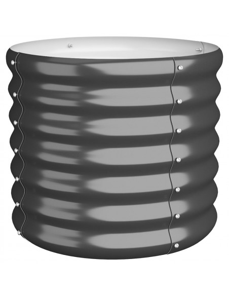 Vaso Giardino Acciaio Verniciato a Polvere 40x40x36cm Antracite